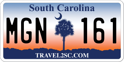 SC license plate MGN161