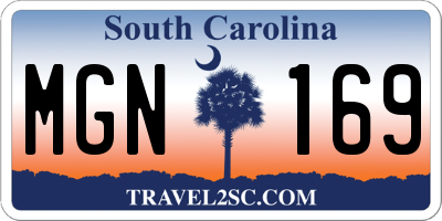 SC license plate MGN169
