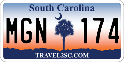 SC license plate MGN174
