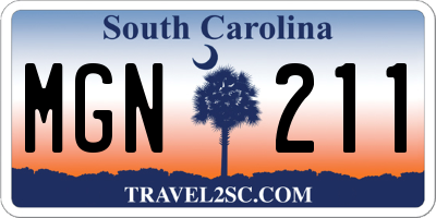 SC license plate MGN211
