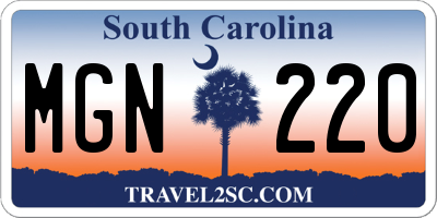 SC license plate MGN220