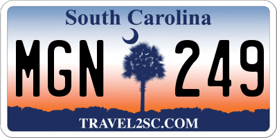 SC license plate MGN249