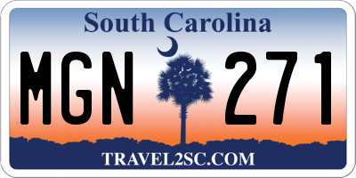 SC license plate MGN271
