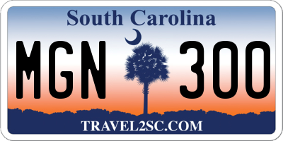 SC license plate MGN300