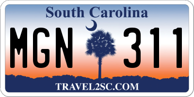 SC license plate MGN311
