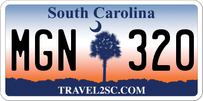 SC license plate MGN320
