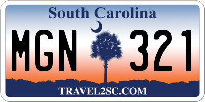 SC license plate MGN321