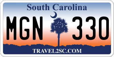 SC license plate MGN330