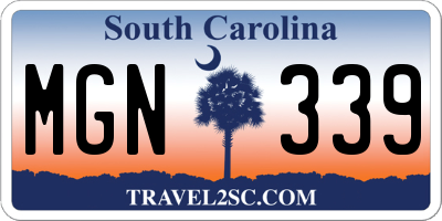 SC license plate MGN339