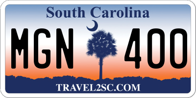 SC license plate MGN400