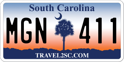 SC license plate MGN411