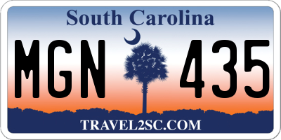 SC license plate MGN435