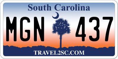 SC license plate MGN437