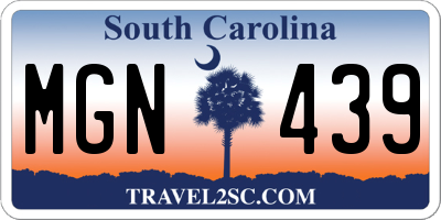 SC license plate MGN439