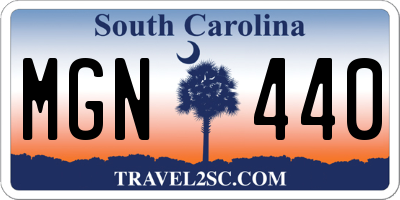 SC license plate MGN440