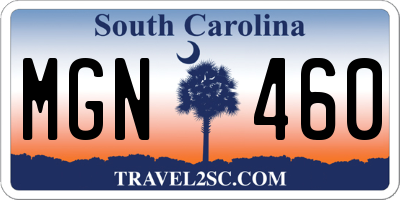 SC license plate MGN460