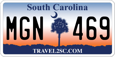 SC license plate MGN469