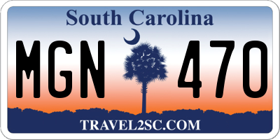 SC license plate MGN470