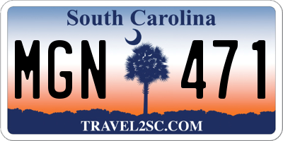 SC license plate MGN471