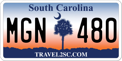SC license plate MGN480