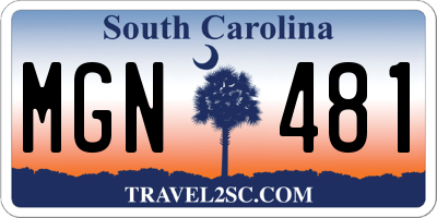 SC license plate MGN481