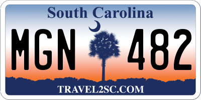 SC license plate MGN482