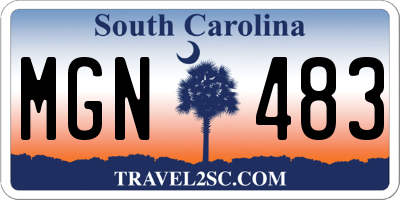 SC license plate MGN483