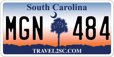 SC license plate MGN484
