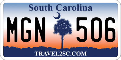 SC license plate MGN506