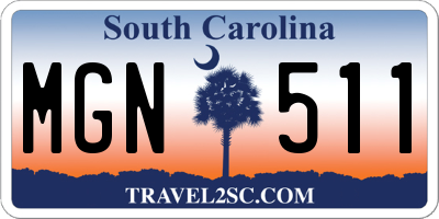 SC license plate MGN511