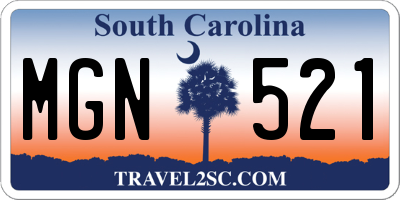 SC license plate MGN521