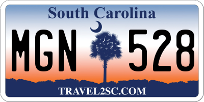 SC license plate MGN528