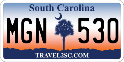 SC license plate MGN530