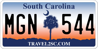 SC license plate MGN544
