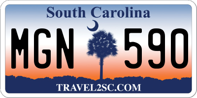 SC license plate MGN590