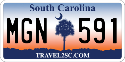 SC license plate MGN591