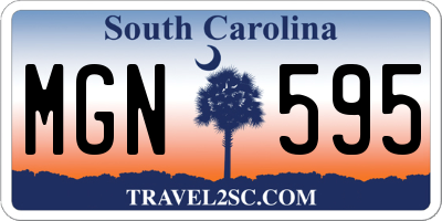 SC license plate MGN595