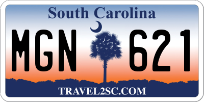 SC license plate MGN621