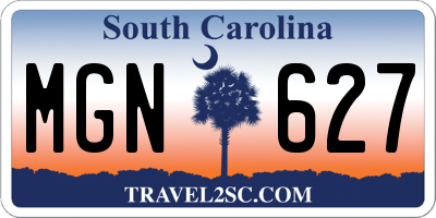 SC license plate MGN627