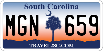 SC license plate MGN659