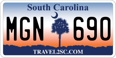 SC license plate MGN690