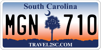 SC license plate MGN710