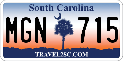 SC license plate MGN715