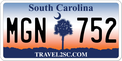 SC license plate MGN752