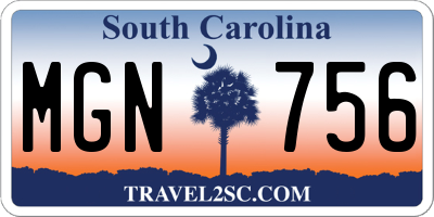 SC license plate MGN756