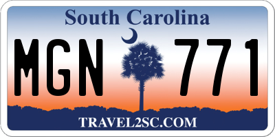 SC license plate MGN771