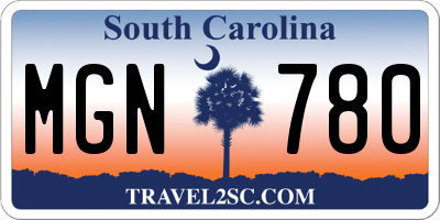 SC license plate MGN780