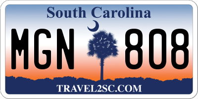 SC license plate MGN808