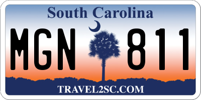SC license plate MGN811