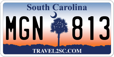 SC license plate MGN813